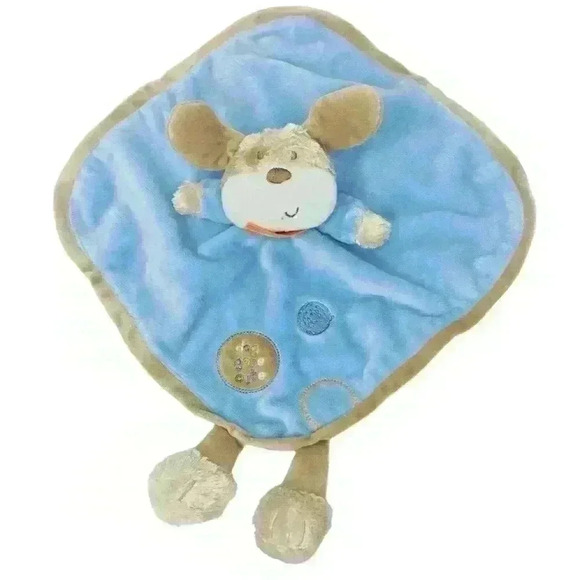 Small Wonders Puppy Security Blanket Lovey Rattle with Feet and Scarf - Picture 2 of 5